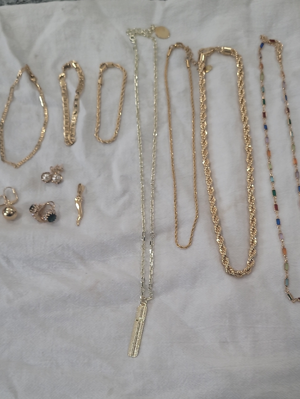 Gold Filled Women's Layered Necklace and Jewelry Set